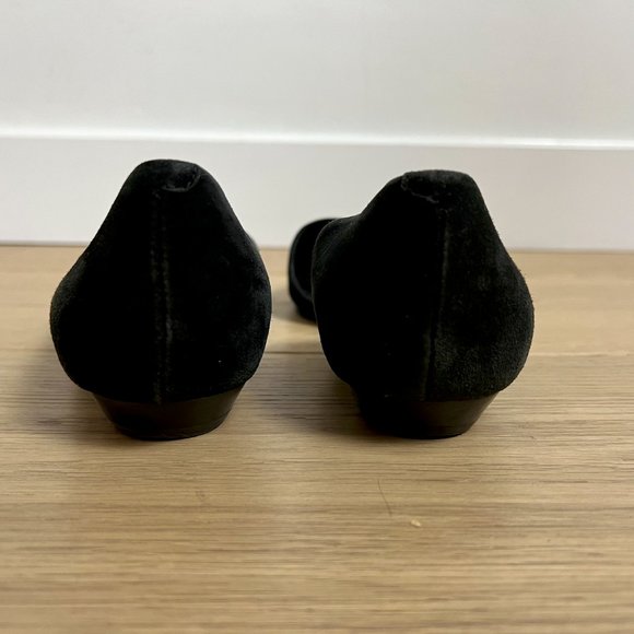 Sigerson Morrison Black Suede Flats - Size 7 - Picture 7 of 8